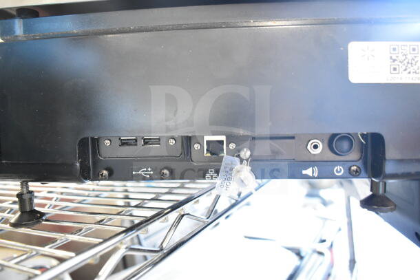 2017 Hobart HTi-7LH26 food portioning scale, black, USB and network ports shown, missing power cord; tested and working.