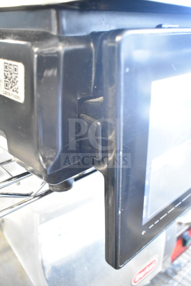 2017 Hobart HTi-7LH26 food portioning scale, tested working, missing power cord, 120/208-240V, 1 phase. QR code visible.