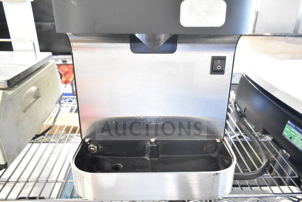 Clover countertop single group espresso machine, stainless steel, 200-240 volts, power switch visible, used condition.