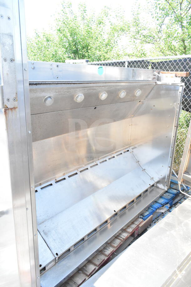 Hobart Commercial Roll In Rack Oven, stainless steel, used condition, interior view with ventilation features.
