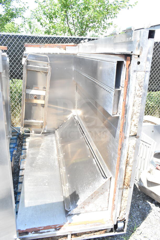 Hobart Commercial Roll In Rack Oven, stainless steel, exterior wear, visible control panel, used condition.