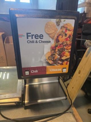 Star HPDE2 all-purpose topping warmer, model HFDE2, 120V. Features controls for chili and cheese. Appears in good condition.