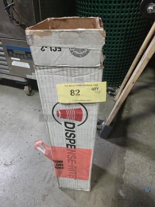 Dispense Rite ECL-NS-A34P vertical surface mount cup dispenser in original box, box slightly damaged.