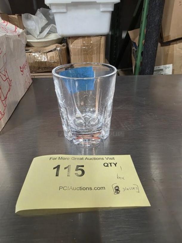 Libbey 2640115 Spiegelau Havanna 6 oz water tumbler glass, clear, excellent condition, lot includes multiple boxes.