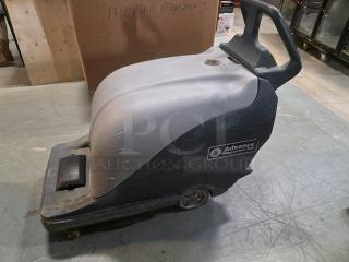 Advance BU800 20B Walk-Behind Battery Floor Burnisher, used condition, visible scuffs, Advance logo on the side.