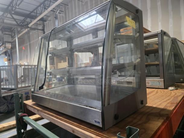 Sanden Vendo hot food display case, model HFD000006, 115V, 1PH, glass front, stainless steel, used condition.