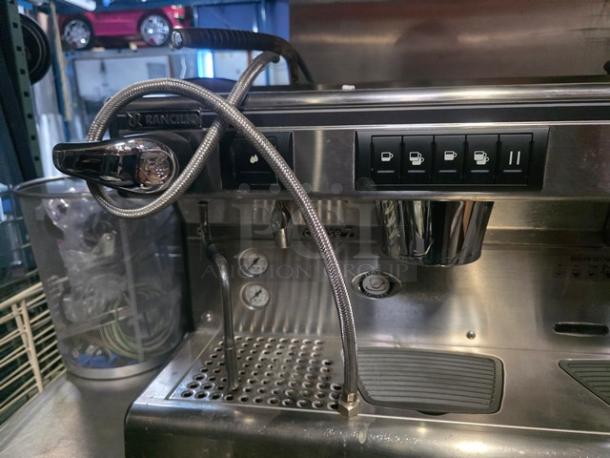 Rancilio CLASSE 7E 3GR Automatic Espresso Machine, stainless steel, multiple coffee settings, good condition, 220-240V.