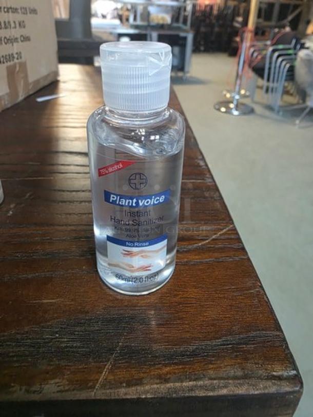 Lot of 10 boxes of 2oz Plant Voice hand sanitizer bottles. Each box contains multiple no-rinse sanitizer bottles.