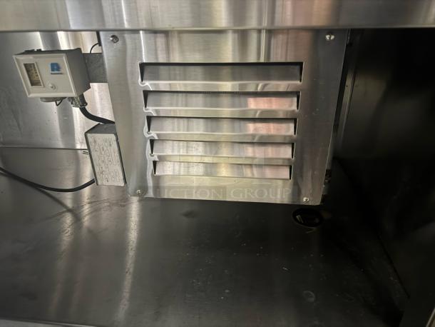 DUKE TCM-60SS 60" salad bar, stainless steel, tested and working condition, features vent and control box.