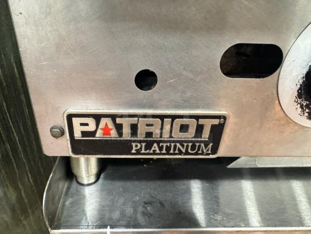 PATRIOT PLATINUM Natural Gas 36" Griddle, stainless steel, visible branding, stand not included.
