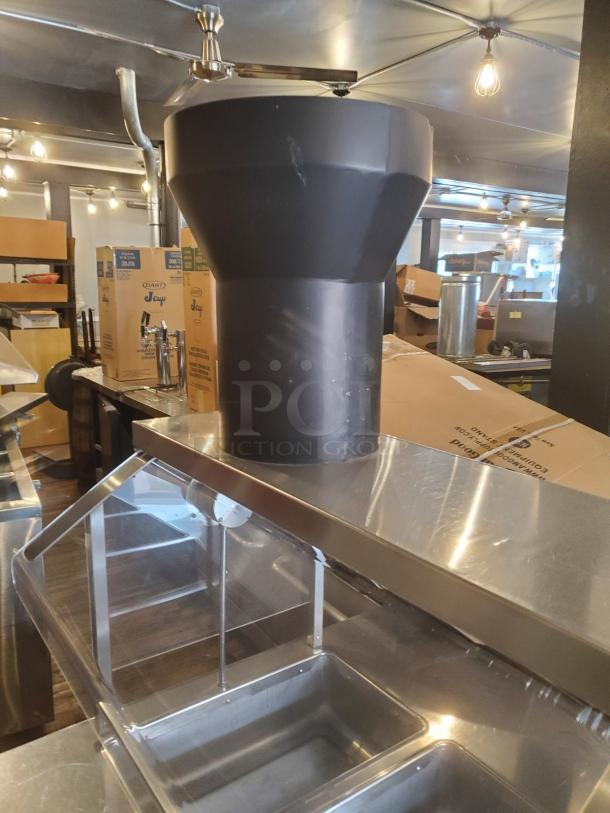 Colorpoint K5E5-CPA-EB 5 bay steam table with sneeze guard, stainless steel, 120/208V, commercial kitchen equipment.