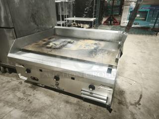 Southbend HDG-36 36" gas griddle, thermostatic controls, 1" steel plate, natural gas, used condition, visible surface wear.