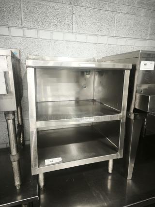 Tabco CRD-2BM, 24" x 21" stainless steel underbar glass rack storage unit with drainboard top, excellent condition.