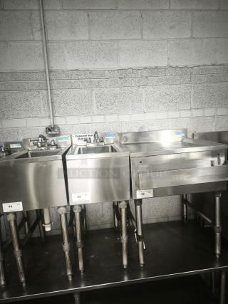 Krowne Bar Drain Board 21-GS24; stainless steel; sturdy condition; ideal for commercial use; tagged as item 42.