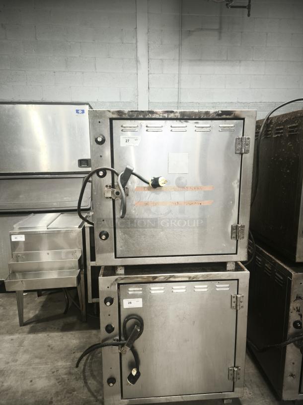 ROK RCI-P650E high-temperature lab stone oven, stainless steel, heavy-duty, max temp 450°F, industrial condition.