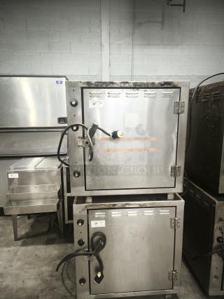 ROK RCI-P650E high-temperature lab stone oven, stainless steel, heavy-duty, max temp 450°F, industrial condition.