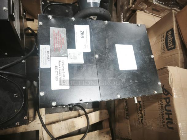 Perlick 4414 Draft Beer System Power Pack, air-cooled, 1 pump. Visible labels on unit, used condition on wood pallet.