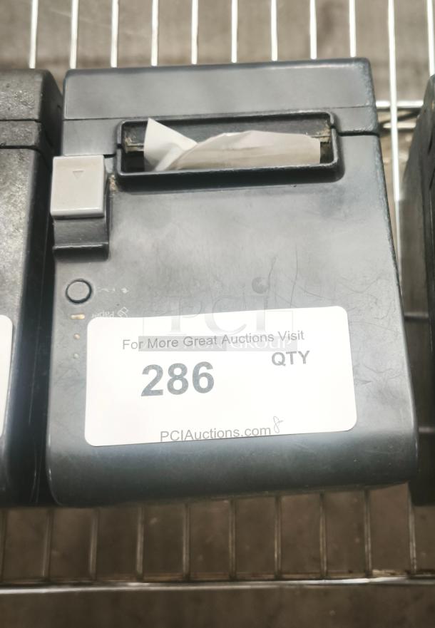Epson thermal receipt printer for POS systems, used condition, with auction label 286.