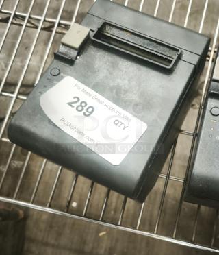Epson thermal receipt printer for POS systems, used condition, item tag showing lot number 289.