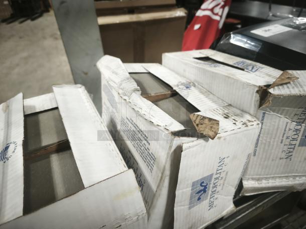 Brand new Metropolitan Ceramics tiles, packaged in original boxes, slight wear on packaging, tiles intact and unused.