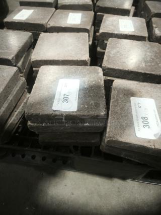 NSF certified volcanic granite slabs, suitable for cooking. Square shape, labeled with quantity details.