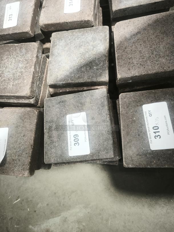 NSF certified volcanic granite slabs for cooking, showing various quantities.