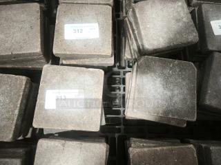 NSF certified volcanic granite slabs for cooking; multiple square pieces shown with quantity labels.