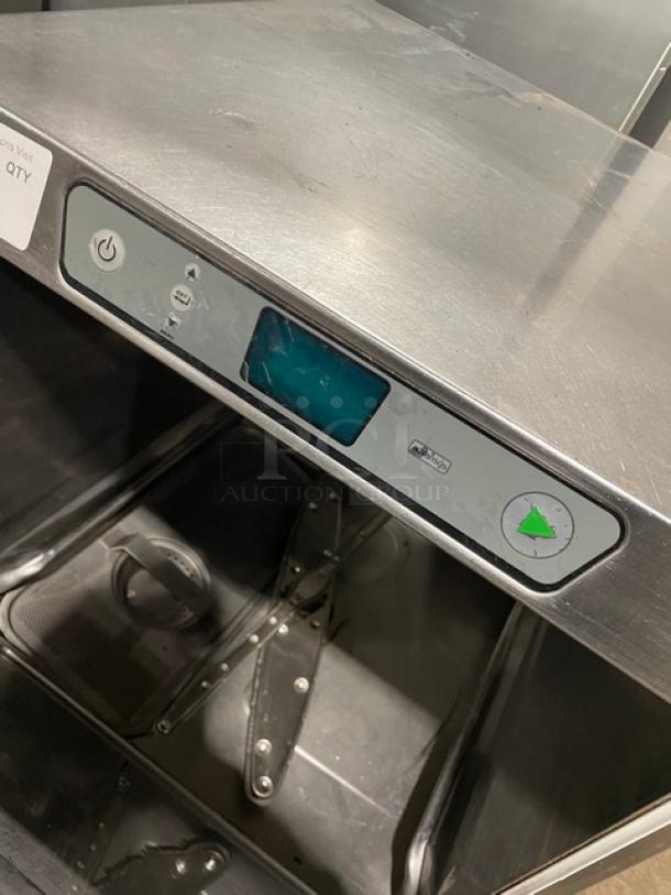 Hobart Advansys LXe Series commercial dishwasher, model LXER, stainless steel, high-temperature, electric, SN: 231170291.