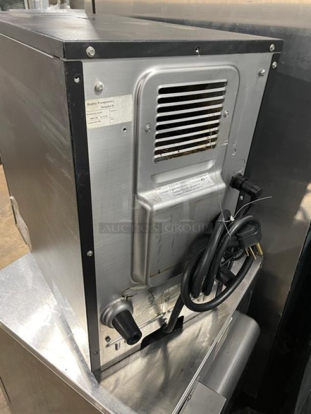 MerryChef Eikon E2S rapid cook oven, black electric, countertop model, shown in good condition with power cords.