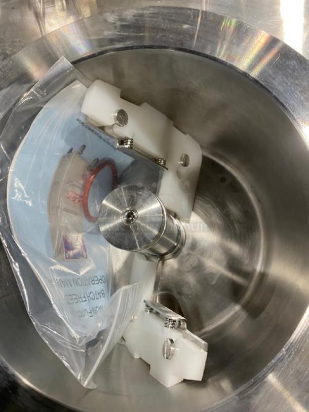 2023 stainless steel electric countertop ice cream machine, ICM-12 model, new condition, single-flavor, 110V, SN: 20231102.