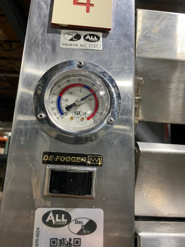 Traulsen RDT132WUT commercial refrigerator/freezer combo gauge, defogger switch, and labels. NSF certified, 115V, 1 phase.