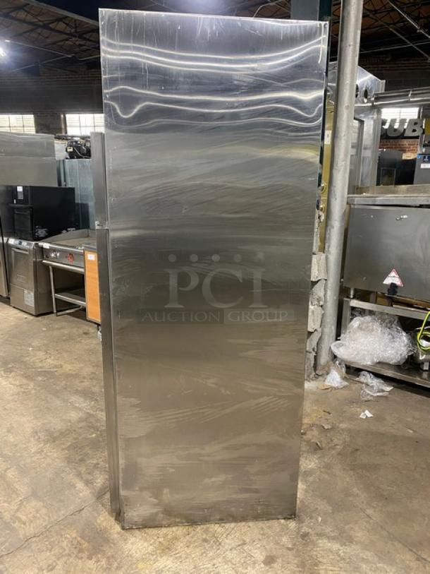 Traulsen RRI132LUT commercial stainless steel roll-in refrigerator, single solid door, 115V 1 Phase, used condition.