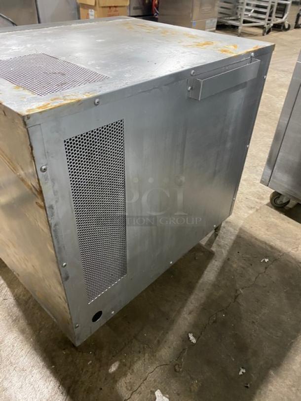 Hobart CN85 commercial stainless steel convection oven with thermostatic control, wired oven rack, on legs, 208V 1-3 phase.