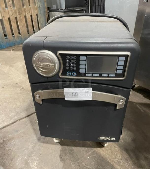 TurboChef Sota Series Model NGO countertop oven, black, electric, with digital controls and legs, SN: NGOD06957, 208/240V, 1 phase.