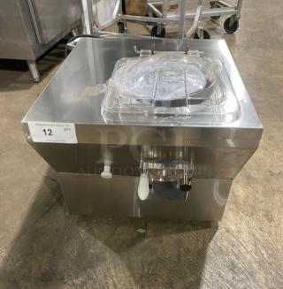 2023 stainless steel countertop ice cream machine, model ICM-12, 110V, single-flavor, excellent condition, for commercial use.