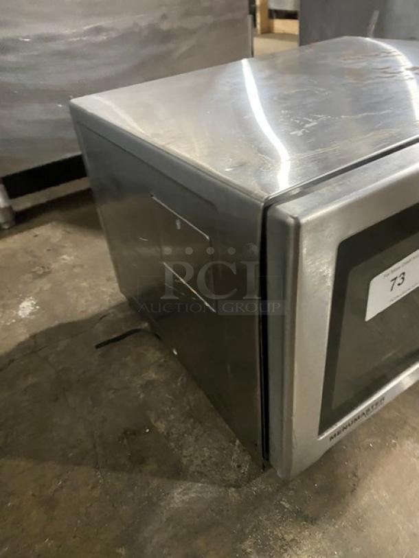 Menumaster RFS12TSW commercial microwave oven, stainless steel, digital push button control, electric, 120V, used condition.