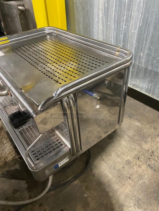 VFA Express Commercial Espresso Machine, Model CP, stainless steel, with steam wand, drip tray, serial 015830S, 115-220V.