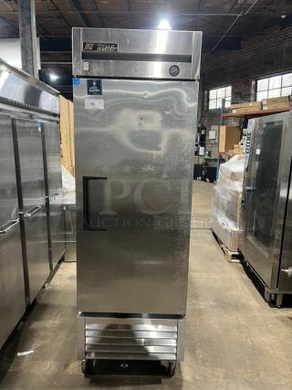 True T-23F commercial stainless steel single door reach-in freezer on casters, Energy Star certified, model T-23F SN: 7754713.