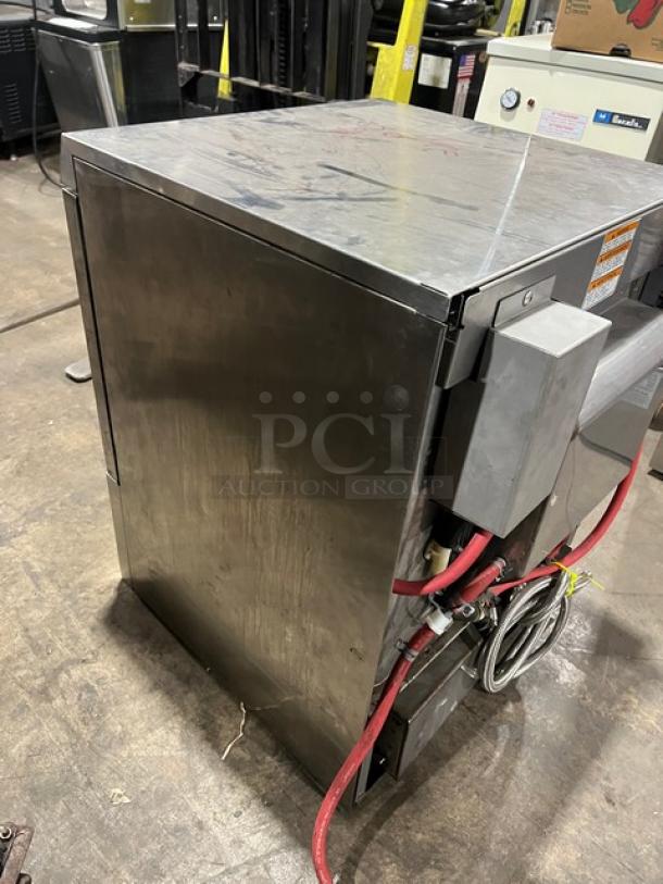 Hobart Advansys LXER commercial stainless steel dishwasher with peg rack, electric, undercounter, high-temp, serial 231170396.