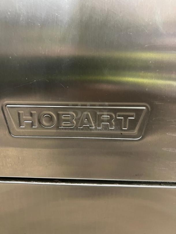 Hobart Advansys LXe Series commercial dishwasher, stainless steel, model LXER, new body style, with peg rack, electric.