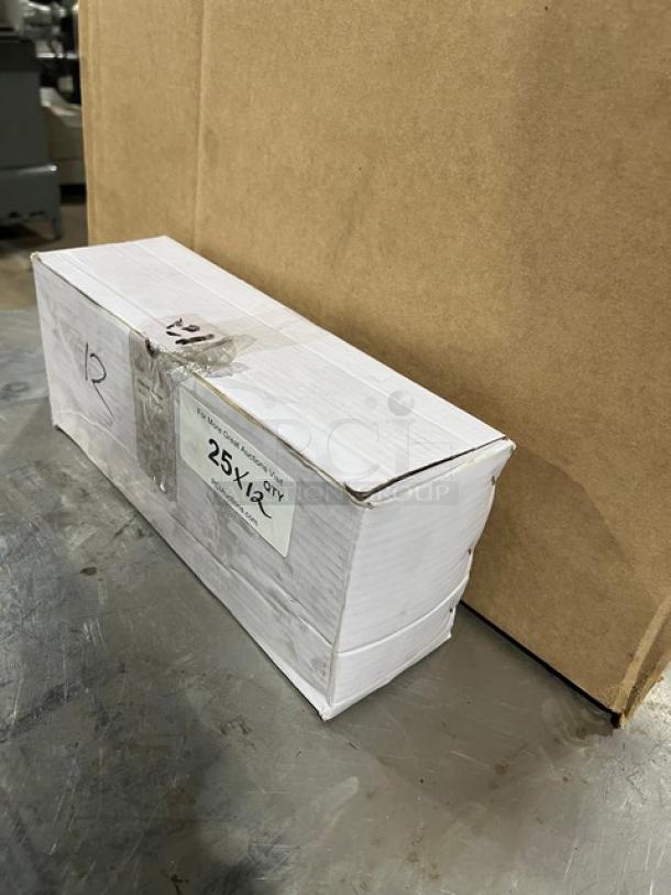 Crestware SPO2P perforated stainless steel portion control spoon, new in box, 2 oz. capacity, orange grip handle.