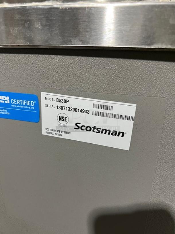 Scotsman Prodigy Series ice machine/bin combo, stainless steel, model N0422W-1A/B530P, water-cooled, 115V, serial 13071320014943.