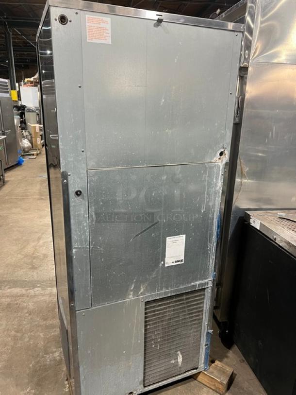 Hoshizaki Serenity Series ice machine, model DKM-500BAH, stainless steel, air-cooled, with storage bin and drip tray, Energy Star certified.