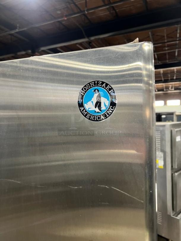 Hoshizaki Serenity Series stainless steel ice machine, model DKM-500BAH, with Energy Star certification and logo visible.