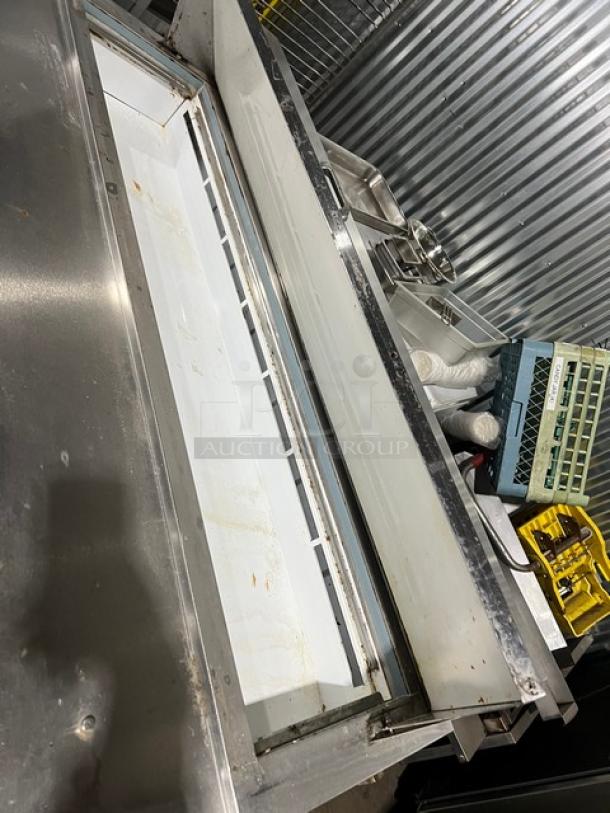 Maxx Cold MXCR60S stainless steel refrigerated prep table with poly coated rack. Includes casters. Model SN: 6070834.