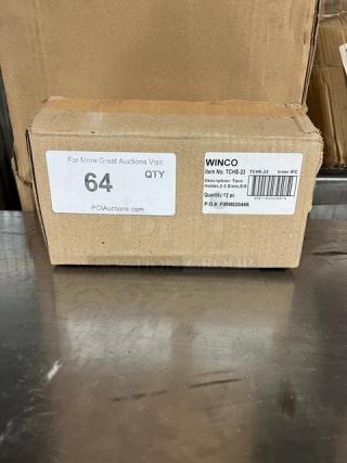 Winco TCHS23 stainless steel taco holder, new in box, 2-3 slot capacity, model TCHS-23, commercial use.