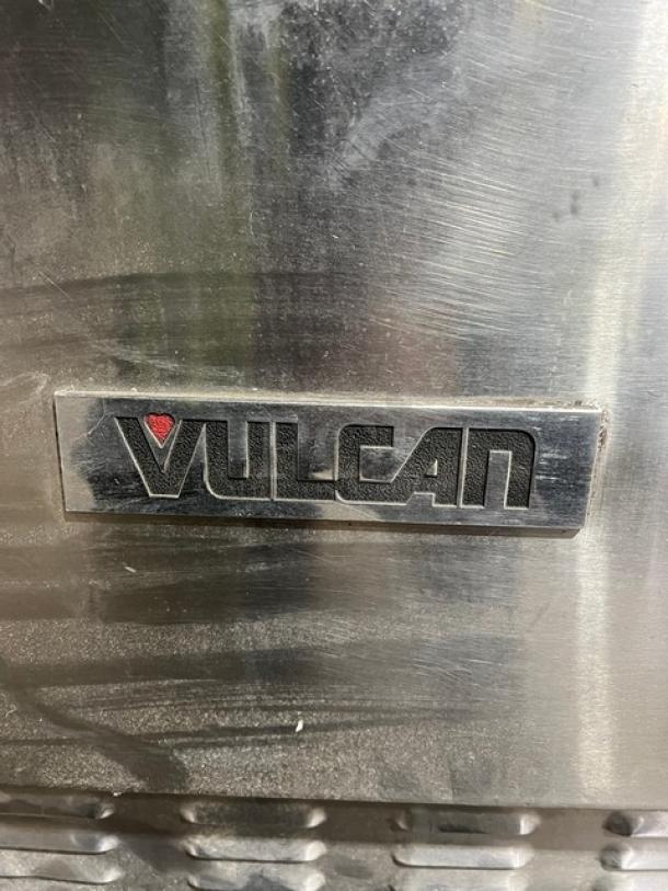 Vulcan Commercial Stainless Steel Convection Steamer, Model C24EA3. Features 3-pan capacity, built-in universal pan rack. Visible Vulcan logo.
