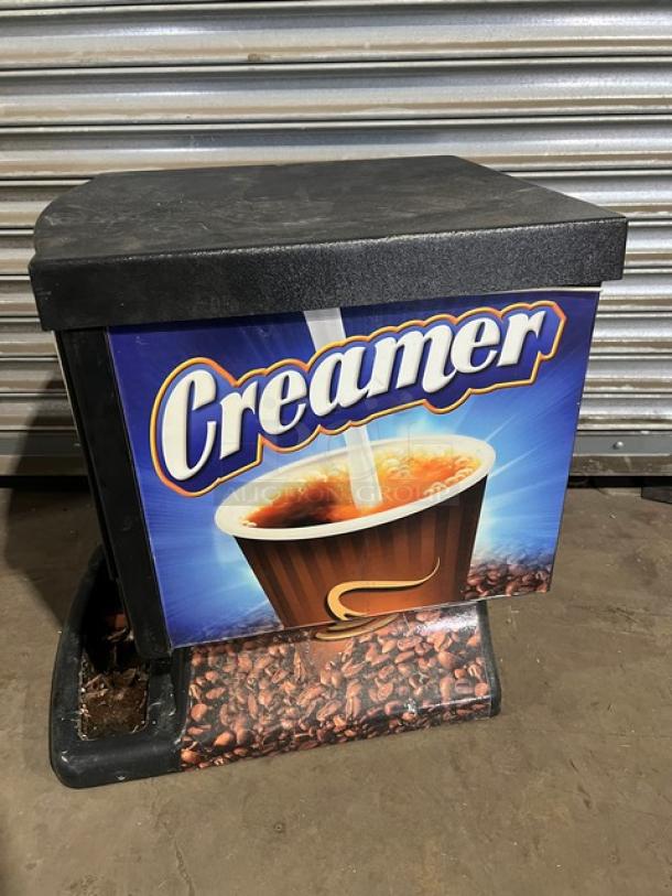 Cold Star ND3R black electric refrigerated 3-flavor milk/cream dispenser, 120V. Features promotional "Creamer" graphic.