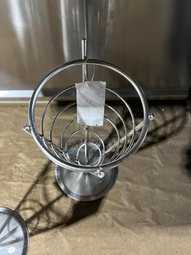 American Metalcraft SS59, 5" conical stainless steel serving basket, 9" high, new condition, ideal for commercial use.