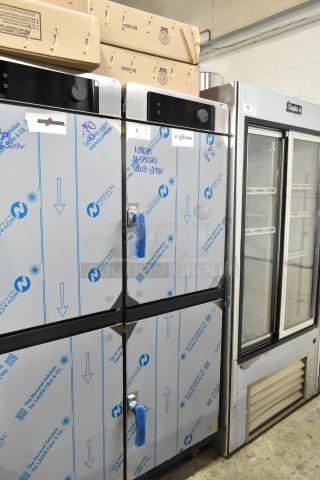 BRAND NEW 2025 Alto Shaam 1200-TH stainless steel commercial full-height oven with Halo Heat technology, on casters.